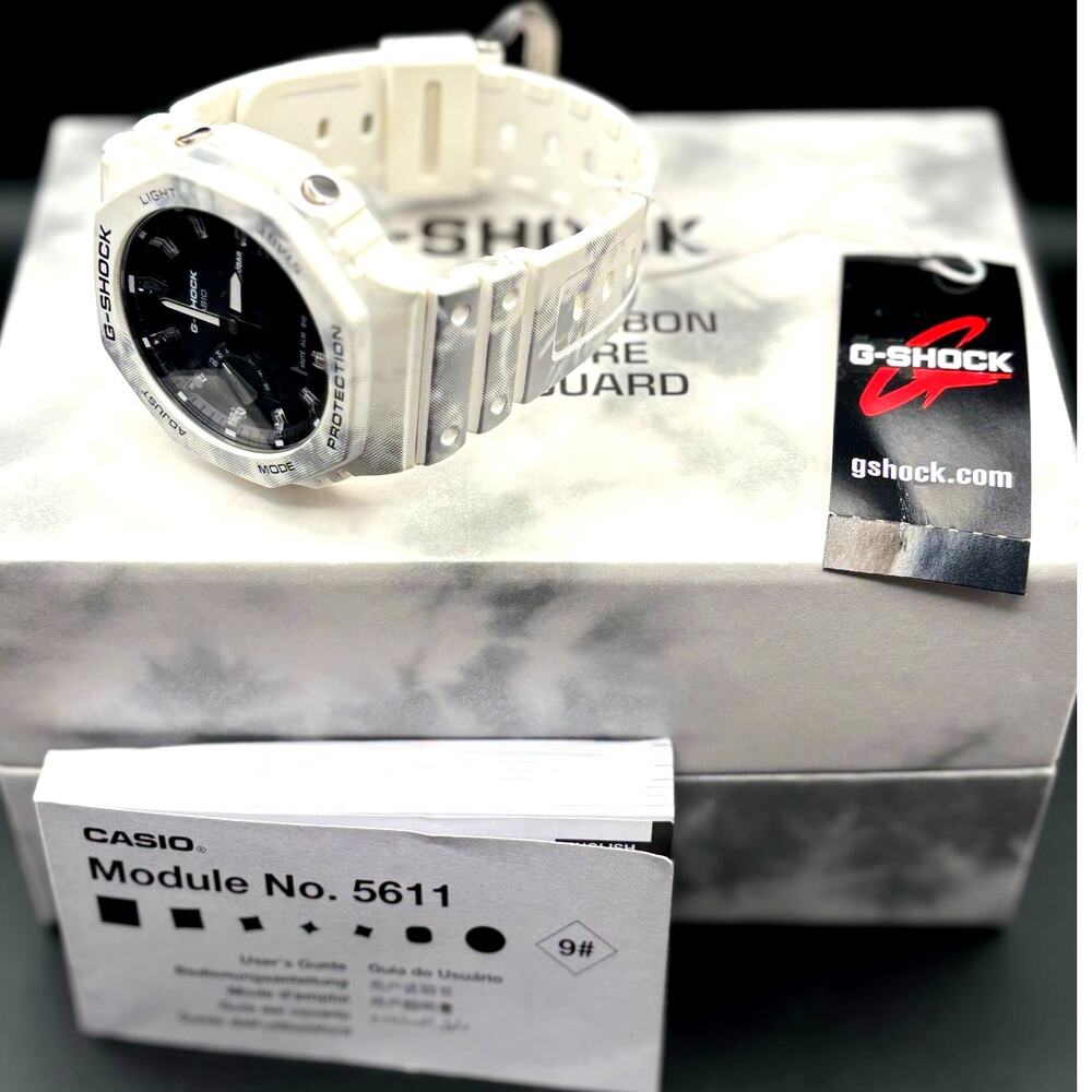 Casio G-Shock GAE2100GC-7A Men’s Carbon Core Camo White Green Khaki Watch NIBWT - Picture 4 of 17